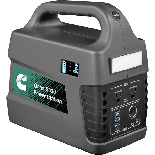 Cummins Onan PS600 Portable Power Station - A067W049- side angle view