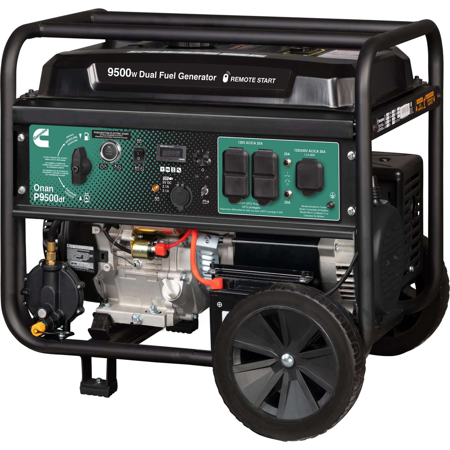 Cummins Onan P9500df Dual-Fuel Generator - A058U967- side view